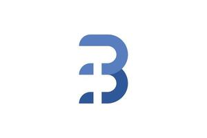 logotipo inicial de la letra b vector