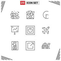 Modern Set of 9 Outlines Pictograph of devices marketing cruzeiro finance business Editable Vector Design Elements