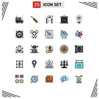 25 Creative Icons Modern Signs and Symbols of idea lantern tools lamp place Editable Vector Design Elements