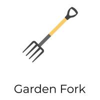 Trendy Garden Fork vector