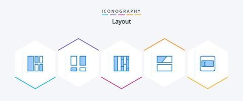 Layout 25 Blue icon pack including . layout. layout. form. image vector