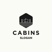 Cabins logo template vector illustration design