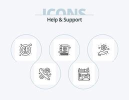 ayuda y apoyo línea icono paquete 5 5 icono diseño. Preguntas más frecuentes. apoyo. en línea. mejoramiento. apoyo vector