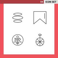 Universal Icon Symbols Group of 4 Modern Filledline Flat Colors of e dinar map pointer crypto currency board wheel Editable Vector Design Elements