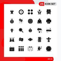 Stock Vector Icon Pack of 25 Line Signs and Symbols for van transport clothes hands creative Editable Vector Design Elements