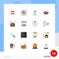 Set of 16 Modern UI Icons Symbols Signs for investment nest profile egg celebration Editable Pack of Creative Vector Design Elements