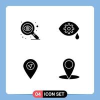 4 Creative Icons Modern Signs and Symbols of design location correction location education Editable Vector Design Elements