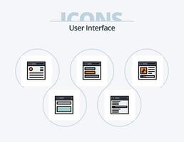 User Interface Line Filled Icon Pack 5 Icon Design. page. communication. message. user. right vector