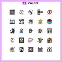 25 Creative Icons Modern Signs and Symbols of coding target answer audience delete Editable Vector Design Elements