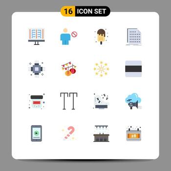 valores vector icono paquete de dieciséis línea señales y símbolos para datos código negado binario hielo crema editable paquete de creativo vector diseño elementos