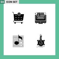 Universal Solid Glyphs Set for Web and Mobile Applications checkout audio conversion web media Editable Vector Design Elements