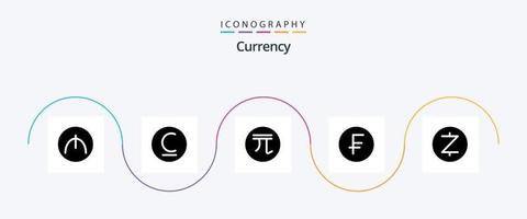 Currency Glyph 5 Icon Pack Including cash . levbrazil. new. dollar vector