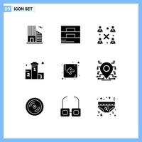 User Interface Pack of 9 Basic Solid Glyphs of direction race modern won position Editable Vector Design Elements