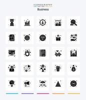 Creative Business 25 Glyph Solid Black icon pack  Such As small business. home business. modern. investment. select vector