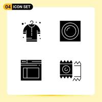 Solid Glyph Pack of 4 Universal Symbols of buy web interior recessed condom Editable Vector Design Elements