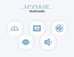 Multimedia Blue Icon Pack 5 Icon Design. . sound. vector