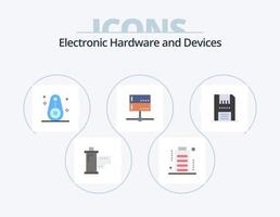 Devices Flat Icon Pack 5 Icon Design. server. data. full. admin. outline vector