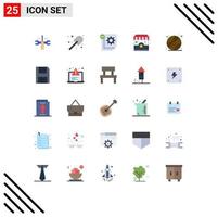 Set of 25 Modern UI Icons Symbols Signs for ball shopping coding shop programming Editable Vector Design Elements