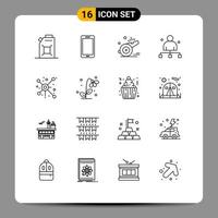 16 Thematic Vector Outlines and Editable Symbols of head chief whistle captain game Editable Vector Design Elements