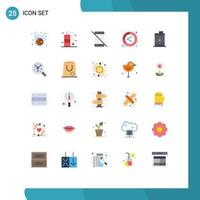 25 User Interface Flat Color Pack of modern Signs and Symbols of business share hardware lead conversion Editable Vector Design Elements