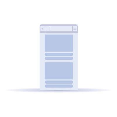 Window browser icon, cartoon style