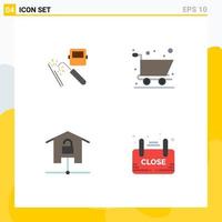 4 Creative Icons Modern Signs and Symbols of welding home factory online shopping smart home Editable Vector Design Elements