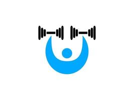 gym logo flat design vector illustration