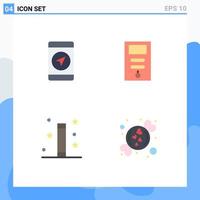 User Interface Pack of 4 Basic Flat Icons of mobile magic wand computer stabilizer wand Editable Vector Design Elements