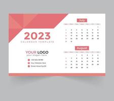 desk calendar template for new year 2023 vector