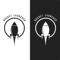 space rocket logo and vector with slogan template