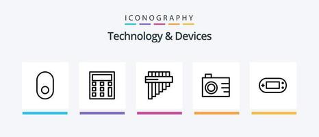 Devices Line 5 Icon Pack Including . type. error. Creative Icons Design vector