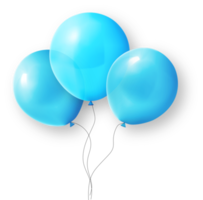 blå födelsedag fest Semester ballong png
