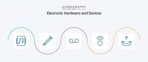 Devices Blue 5 Icon Pack Including . outgoing. mail. call. signal vector