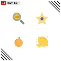 Universal Icon Symbols Group of 4 Modern Flat Icons of code chinese magnifying star diet food Editable Vector Design Elements