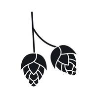 Branch of hops icon, simple style vector