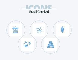 Brasil carnaval azul icono paquete 5 5 icono diseño. . balance. . tinta vector