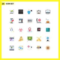 25 Creative Icons Modern Signs and Symbols of report computer human user ireland Editable Vector Design Elements