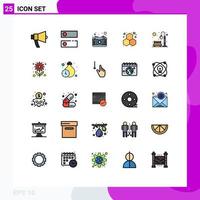 25 Creative Icons Modern Signs and Symbols of bench laboratory tools experiment picture Editable Vector Design Elements