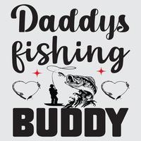 Daddy's fishing buddy vector