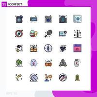 25 Creative Icons Modern Signs and Symbols of scan dimensional online office building Editable Vector Design Elements