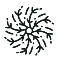 Silhouette of snowflake. png