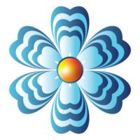 design de ilustração de flor azul png