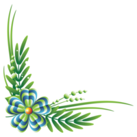 Blume links unten Eckrahmen png