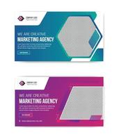 we are creative marketing thumbnail banner template design vector