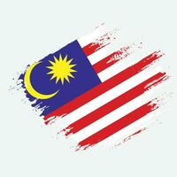 Malaysia grunge texture flag vector