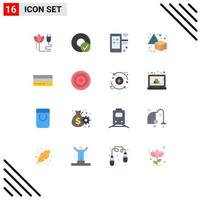 16 Flat Color concept for Websites Mobile and Apps business horizontal gadget flip mobile Editable Pack of Creative Vector Design Elements