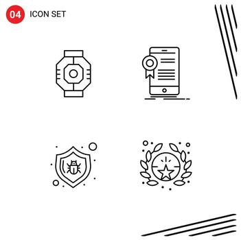 4 4 creativo íconos moderno señales y símbolos de burbuja de aire aprobación módulo Certificación error editable vector diseño elementos