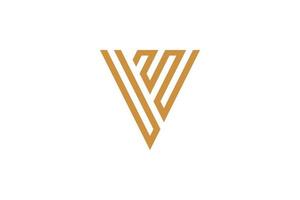 el logotipo de monoline v vector