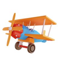 avião de brinquedo de ilustração 3d png