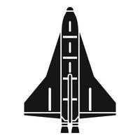 American spaceship icon, simple style vector